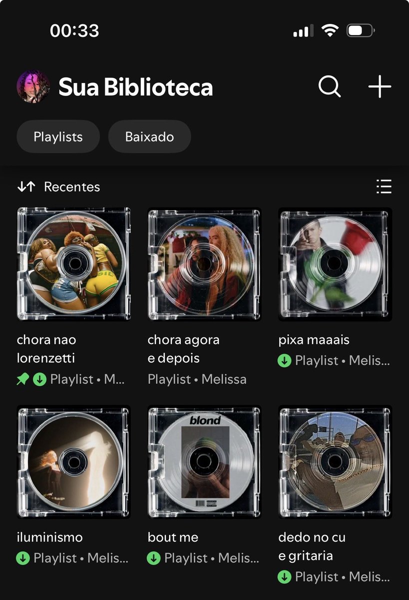 meeldebct's tweet photo. só queria mostrar minhas playlists https://t.co/dYwmP9UrhK
