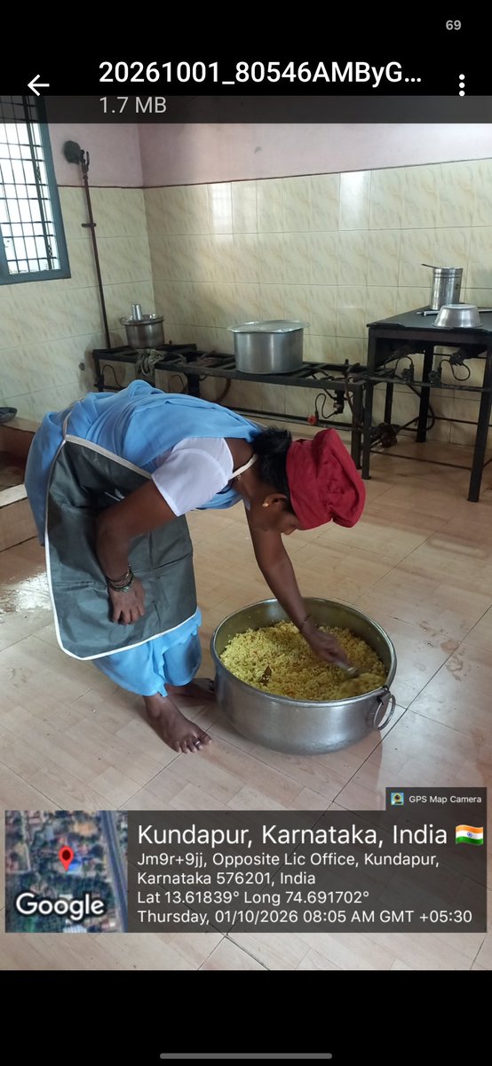 premetricgk's tweet photo. Pre metric girls hostel kundapur 
Breakfast 
1.10.26
#SocialAudit_SWDMeals 
#SocialWelfare_Karntaka
@sw_udupi https://t.co/aeloK7BhK3