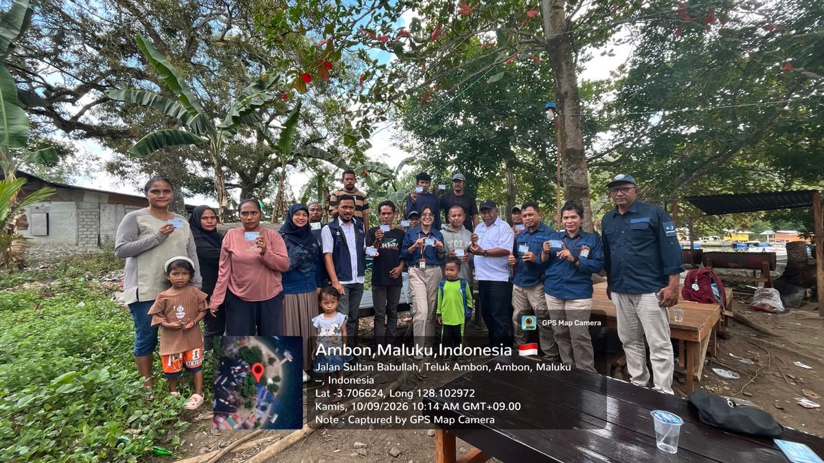 hendry_ambon's tweet photo. Kamis, 10 September 2026. Hendry M, Luhkan Ambon. Pembagian Kartu KUSUKA bagi pelaku usaha KP di Negeri Laha Kecamatan Teluk Ambon, Kota Ambon
#GiatLuhkanAmbon
@bppsdm_pusluhkp https://t.co/owoWqz27Ak