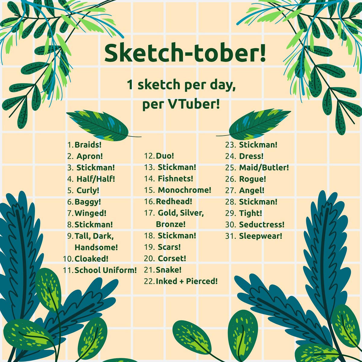 nimn_omin's tweet photo. Going to be participating in my first daily art challenge for October! Each day I will be sketching one of your characters based on the prompt for the day of the month! Like, repost, and comment your character’s ref sheet for a chance to be selected:> https://t.co/TzPwrv4Lci