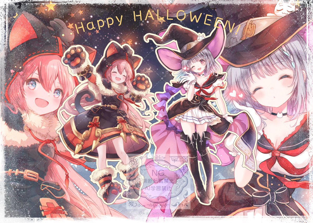koromokodon's tweet photo. 【skeb】リクエストありがとうございました～！！☺️
少し早めの Halloween🎃

ウォーロックゆんさん(#yumesaki_yun)と黒猫道士ころん
どっちも好きなジョブスキンで、着せられる機会もあって嬉しいです！似合ってるかな…!? Trick or Treat\(*ˊ▿ˋ)/°˖✧
#Skeb　#酒豪いゆんあ～と　#えごころん https://t.co/wErz3ZBo7J