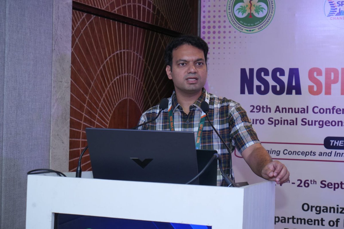 DrSuyashS's tweet photo. Sharing my work on Endoscopic Spine Surgery #UBE at NSSA 2026, #PGIMER Chandigarh. The future of spine surgery is here! Smaller access, Less pain, Less scarring, Earlier discharge.
Towards minimally invasive spine care, one innovation at a time. 🌟 #aiimsrbl
# SpineSurgery https://t.co/qVuItzV3u7