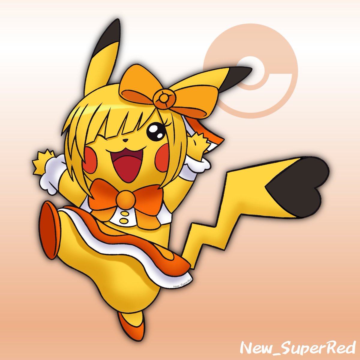 MrPineappleMan1's tweet photo. One day, Camilla was visited by a person that looks mysterious. The person then just randomly thrown a sort of potion right at her. Then, when Camilla woken up, she was turned into a PIKACHU! Funnest thing ever.

Art by @New_SuperRed 
Ty as always 💓 https://t.co/kFC3jAwVaz