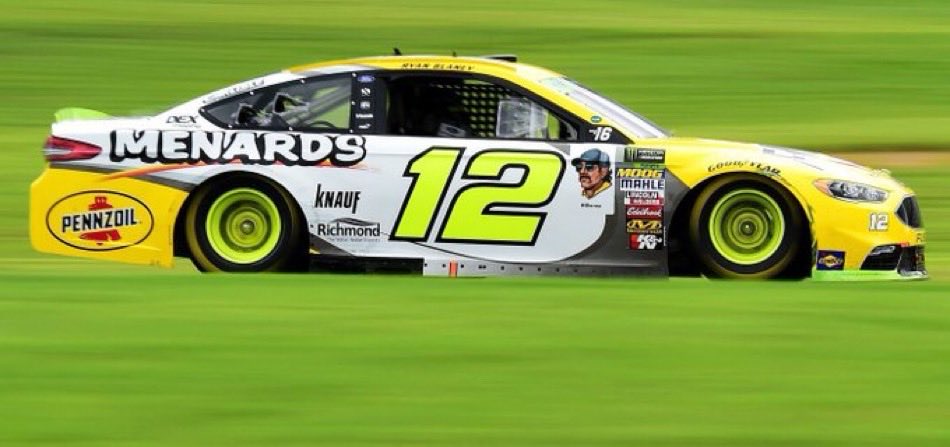 LegendsNascar's tweet photo. Ryan Blaney won the 2018 Bank of America Roval 400 at Charlotte eight years ago today. 🏁 

It was the first Cup race on the roval.  

@Team_Penske 🏁 https://t.co/8FbtNQtMKC