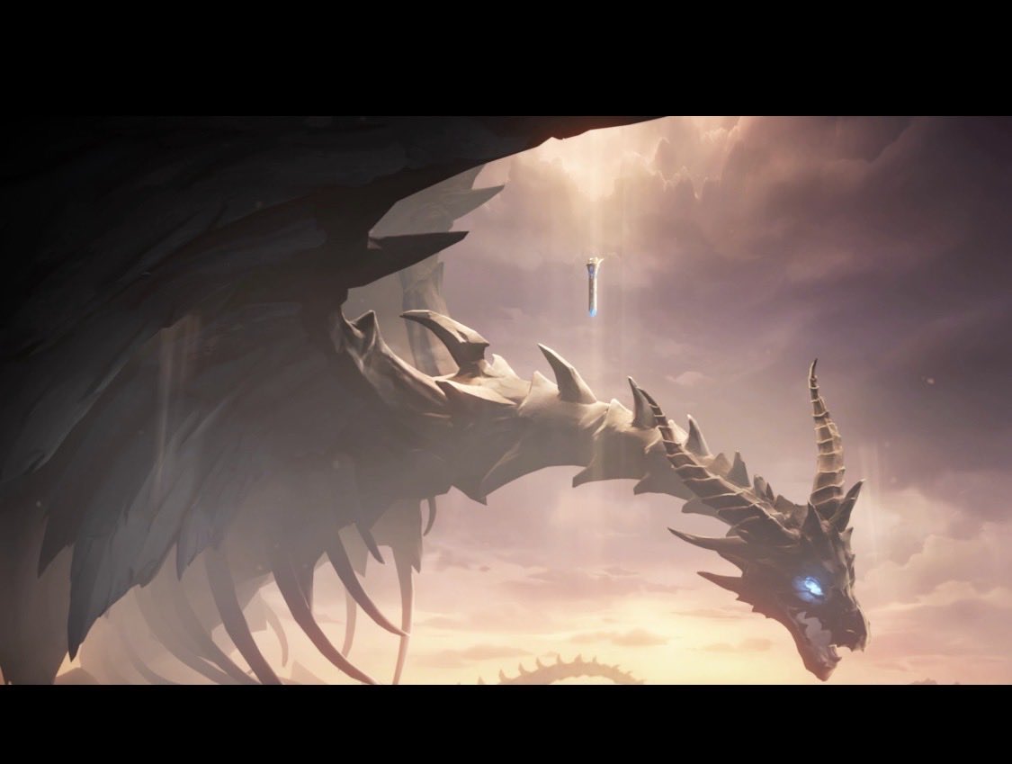Knights_here's tweet photo. The game mentions that King Nibelung was swallowed by the abyss
Where did the theory that this dragon is Nibelung himself come from? 
#GenshinImpactㅤ https://t.co/6MxdayDhAX
