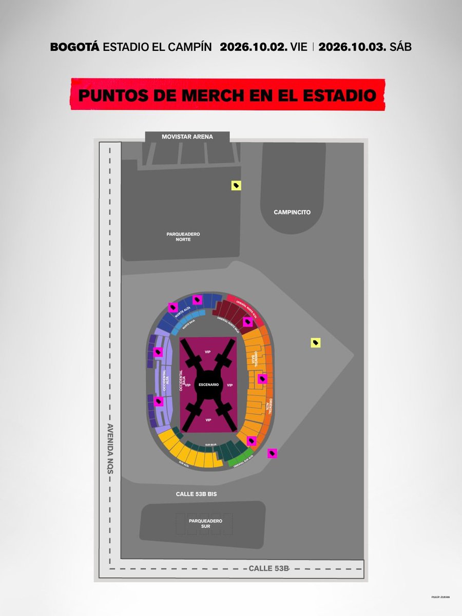 ARMYBogotaCol's tweet photo. Desde @paramo_presenta comparten los puntos de venta de merch en el estadio 💜

Para dudas, comentarios, sugerencias, les dejamos el post original en IG https://t.co/erW3PhtTOw https://t.co/o6aVc8skBJ