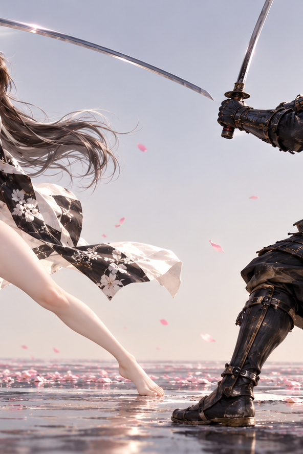 Anana0k's tweet photo. The Sakura and the Sword｜桜と刀 https://t.co/7s9LvyST6O
