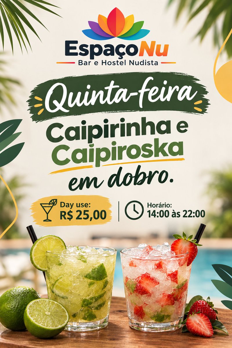 Espaconuofc's tweet photo. Caipirinha em dobro nesta quinta-feira no bar nudista.
https://t.co/dih6mIxGik https://t.co/iIKywz0Cbn