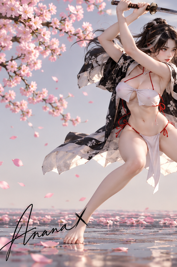 Anana0k's tweet photo. The Sakura and the Sword｜桜と刀 https://t.co/7s9LvyST6O