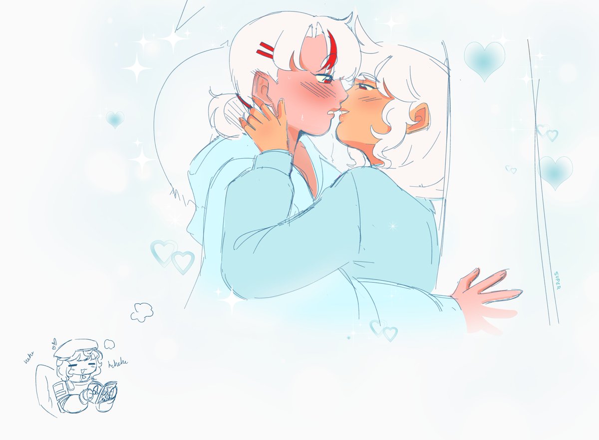 super_succs's tweet photo. Bonus Kannaharu because of course,, and yes I do love the headcanon of her reading yuri and imagining the characters as her and Koharu 😁 https://t.co/taX3fWOAp1