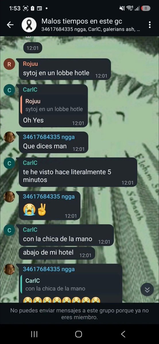 treetrunkshater's tweet photo. pues bueno rojuu agradezco que seas tan pendejo como para haber confesado tu crimen en un grupo de whatsapp tan explícitamente, qué descaro el tuyo para hablar mal de maggots encima y hacerla quedar como loca a ella jaja https://t.co/gWWBg6fbpO