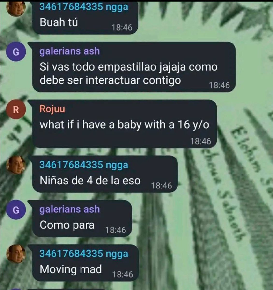 treetrunkshater's tweet photo. pues bueno rojuu agradezco que seas tan pendejo como para haber confesado tu crimen en un grupo de whatsapp tan explícitamente, qué descaro el tuyo para hablar mal de maggots encima y hacerla quedar como loca a ella jaja https://t.co/gWWBg6fbpO