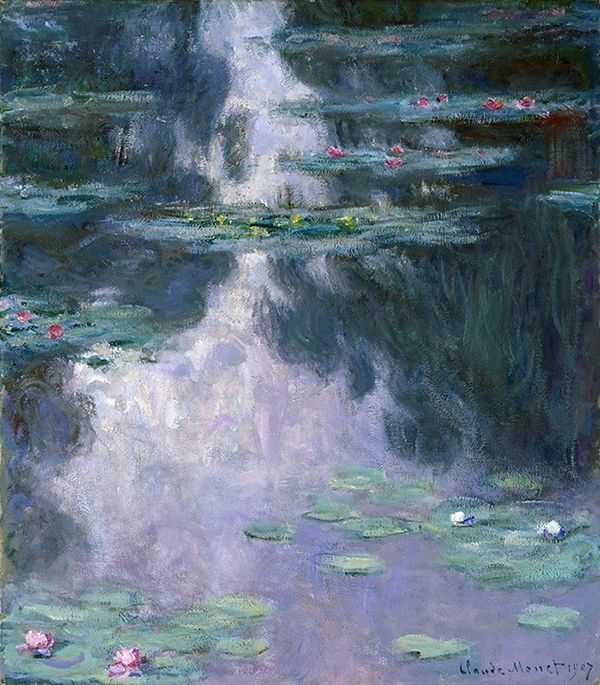bijutsufan's tweet photo. クロード・モネ『睡蓮』1907年頃 ヒューストン美術館 https://t.co/OE8CjGqLJ2