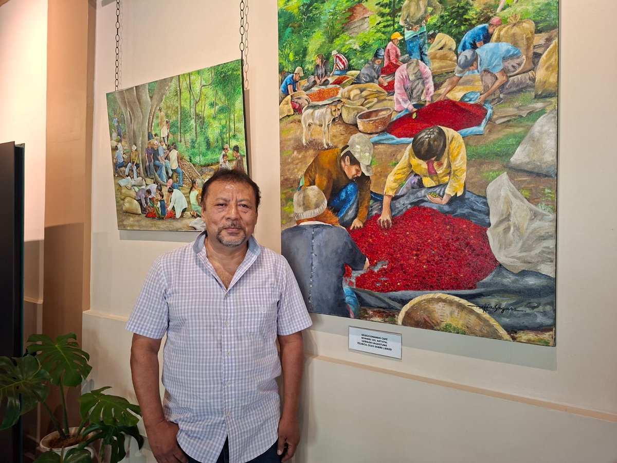 AquiEstaSV's tweet photo. Quienes visiten el lugar podrán conocer las obras mientras disfrutan de un café, en una propuesta que une arte, cultura y espacios cotidianos en el corazón del Centro Histórico de San Salvador. https://t.co/8nrRQiI851