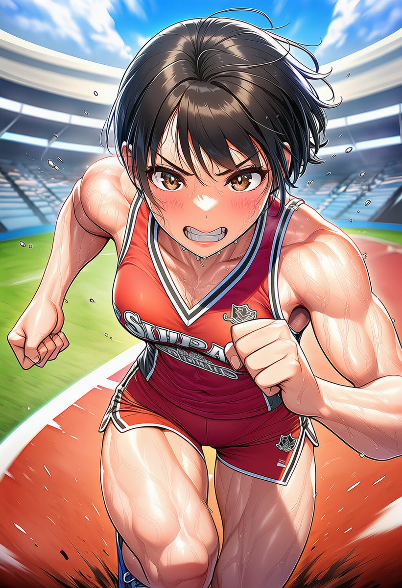 cosmos_reason79's tweet photo. 全力疾走する陸上女子選手
#AI美女 #AIイラスト #AIイラスト好きと繋がりたい https://t.co/dh4TbRWSFw