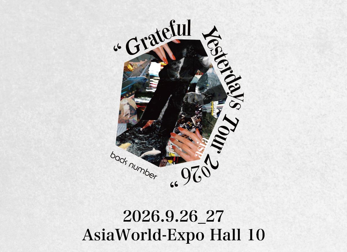 backnumberstaff's tweet photo. 【“Grateful Yesterdays Tour 2026 asia”staff report 2026.9.26_27 Asia World-Expo Hall 10】更新！

https://t.co/yjBEGwlDjS

先日ファイナルを迎えたアジアツアー香港公演の様子をマネージャー目線でお届け🌍

ぜひご覧ください🔑

#backnumberアジアツアー
#backnumber
#oneroom https://t.co/FPWGRcxiUR