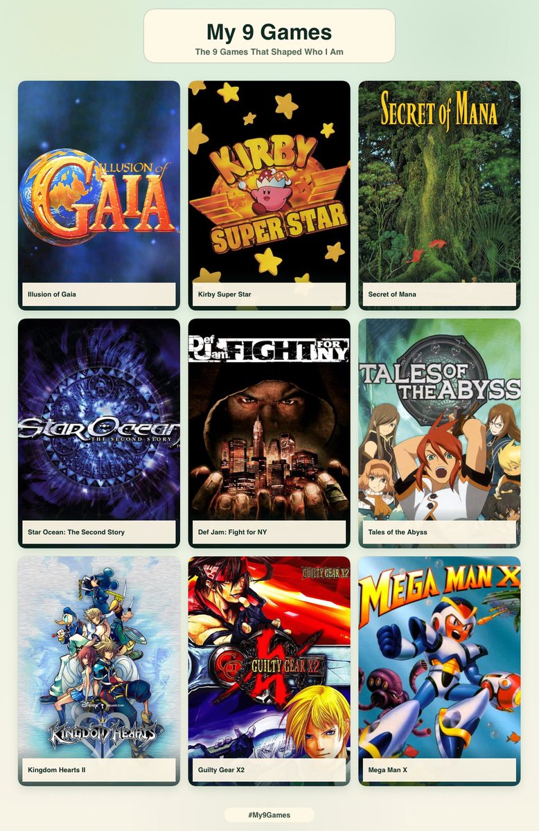 terribletubby's tweet photo. too many games to choose from but here are my #9games that really impacted me! https://t.co/6qRS3IKNlW