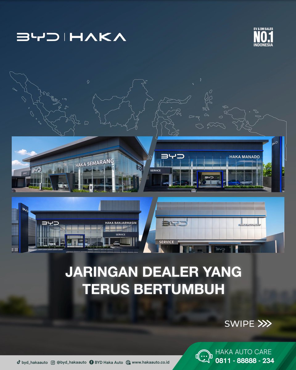 bydhakakarebosi's tweet photo. Masih ragu pindah ke BYD? 👀
Coba lihat lebih jauh dari sekadar mobilnya.

Mulai dari teknologi dan kualitas produk, jaringan dealer yang terus bertambah, akses charging station yang semakin mudah, hingga kehadiran pabrik BYD di Indonesia. 
 
#BYD #BYDHaka #ElectricVehicle https://t.co/la7b0UPjF3