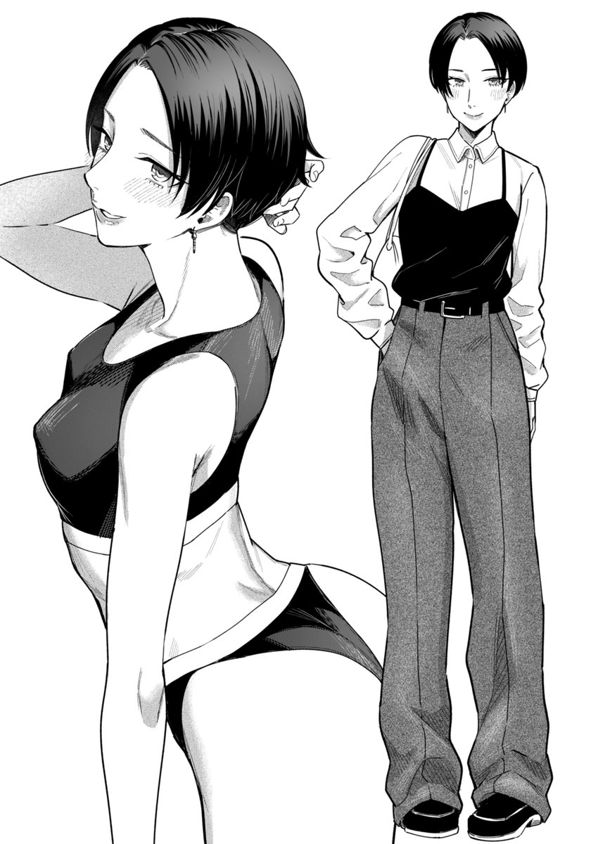 inukami_inoji's tweet photo. ボーイッシュ娘描きたくなったラクガキ https://t.co/o7taCkA0r8