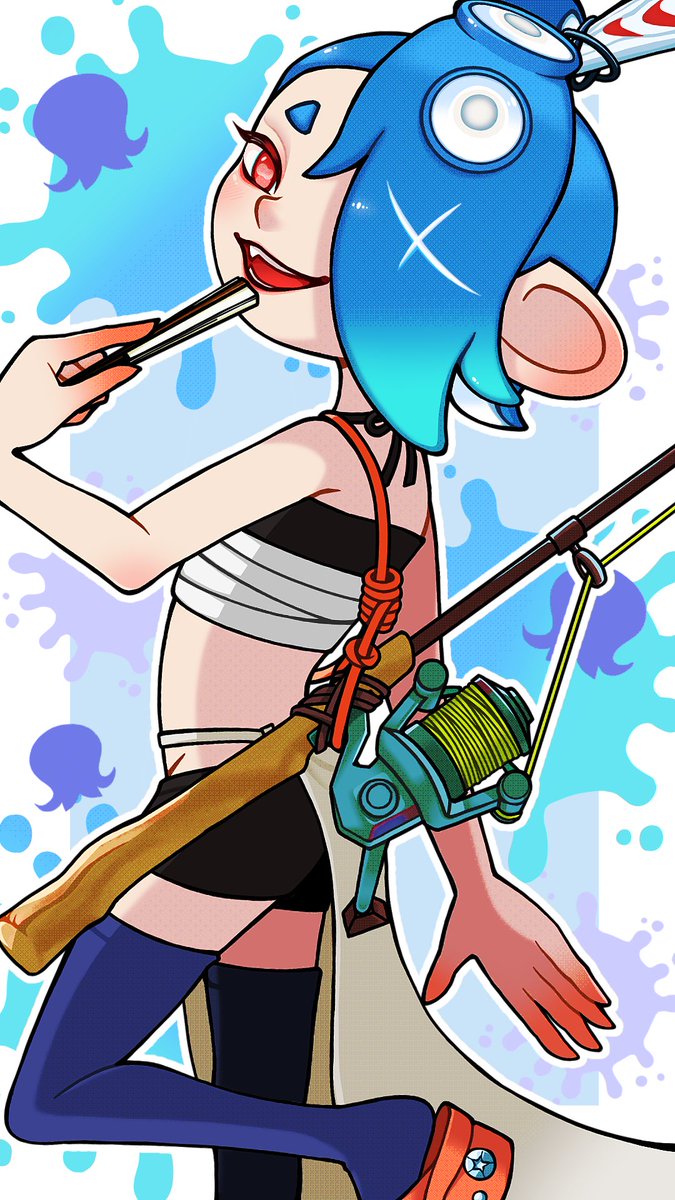 Mirai_6891's tweet photo. ちょっと前に描いたフウカ！🦈

#スプラトゥーン
#スプライラスト https://t.co/GT6JAVB6Y3