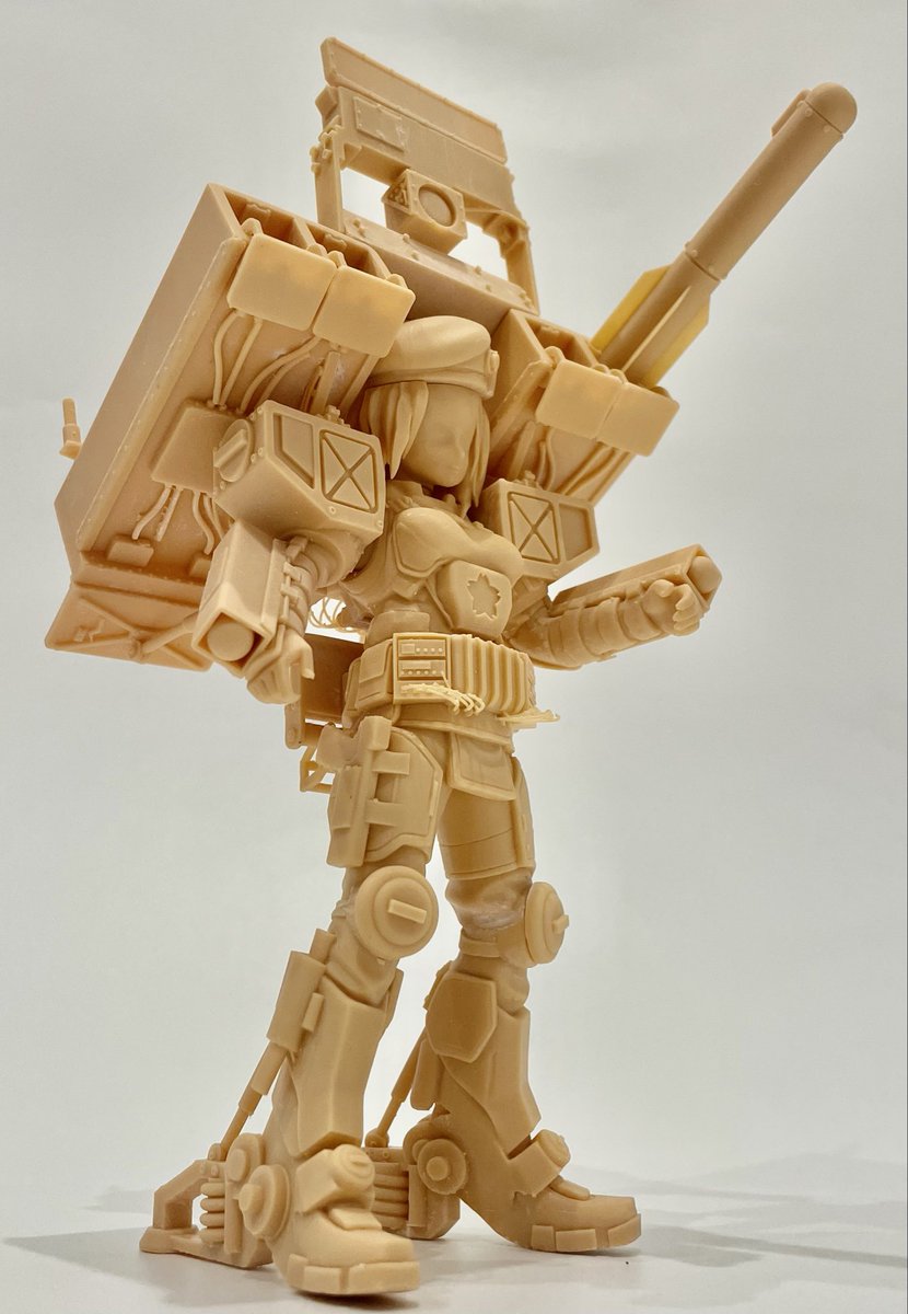 junjun_1944's tweet photo. #SPModels
 #モデラーズダンジョン 
【GMB（Girls Mechananized Battalion）シリーズ第一弾！】

陸自の「中距離多目的誘導弾」を大胆に美少女メカ化した「中多さん」！

3DPながら、合わせ目がほとんど出ない構成で組み立てもかなりスムーズ。

ダンジョンにて販売予定です！
よろしくお願いします！ https://t.co/vNvojjEGtM