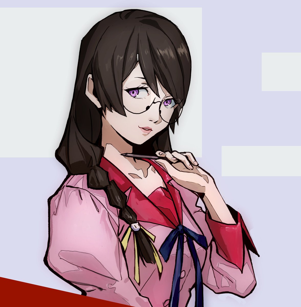 SanketsuDN's tweet photo. i was doing all the others, but the client had to cancel, anyway, hanekawa P3 artstyle #羽川翼 #物語シリーズ https://t.co/pHxaHREr2q