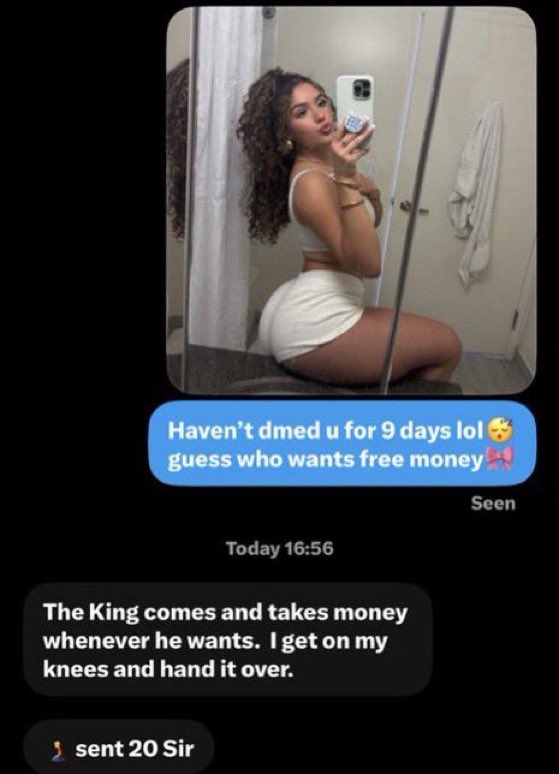 Catfishdaddy_'s tweet photo. It’s this easy 🤭1 dm for over an hours work for this retard🤡

I should be compensated for every dm I send😇✨being rich and stress free isn’t enough anymore😴

I expect income for doing the bare minimum 🥰

#cuck #cuckold #wankchat #hotwife #nsfw #bbc #bnwo #findom #horny #goon https://t.co/DYzVAPZ2z1