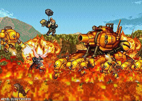 MemeSlugAttack's tweet photo. 4th Illustration 

As requested by a fan, the United Front with Geweih vs Golden Rear.
A fire battle with a poor innocent Special Halle

#metalslug #metalslugattack #MSA #MSAR https://t.co/a4eyIzablh