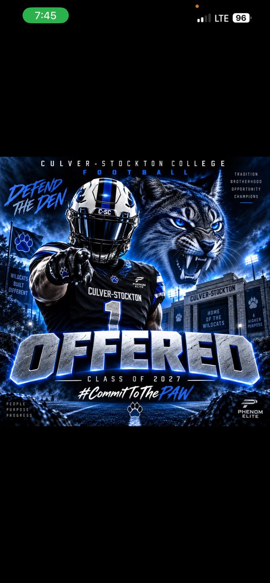 GoolsbyPhoenix's tweet photo. Blessed to receive my second offer from culver Stockton college. #committothepaw https://t.co/6RwLRVAvta