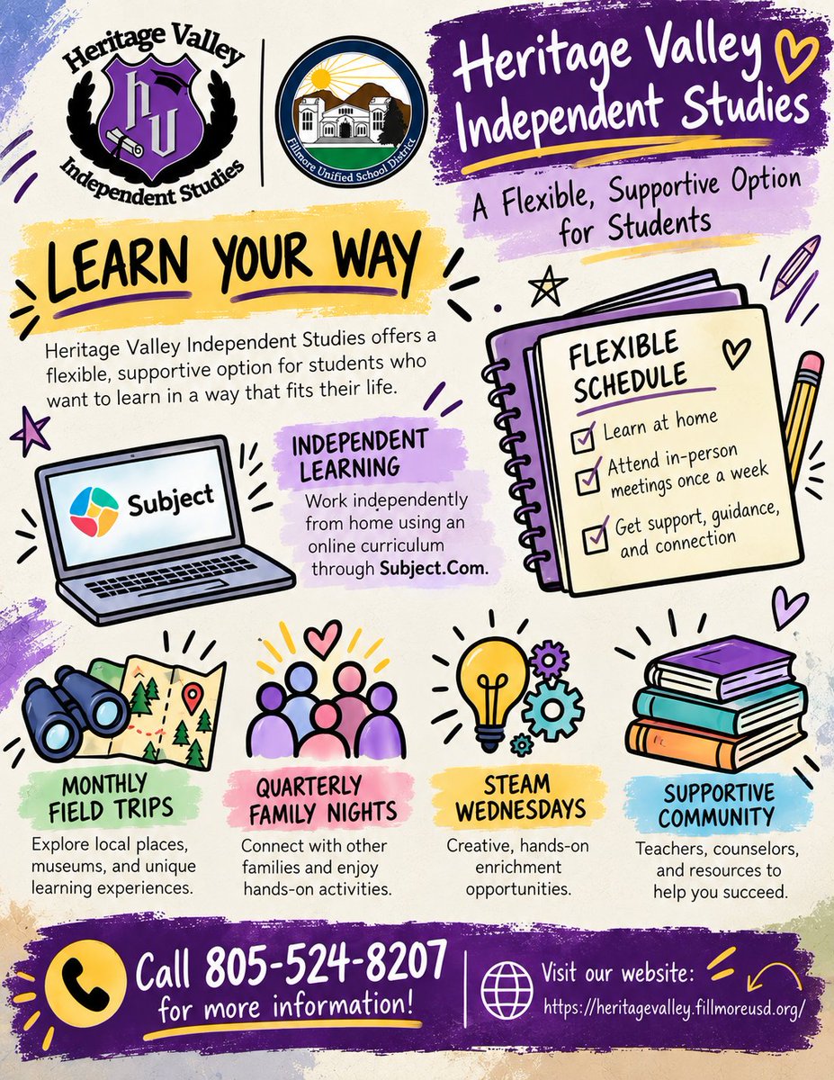 FUSDDistrict's tweet photo. Learn Your Way at Heritage Valley Independent Studies https://t.co/Ubn6YeFdEr