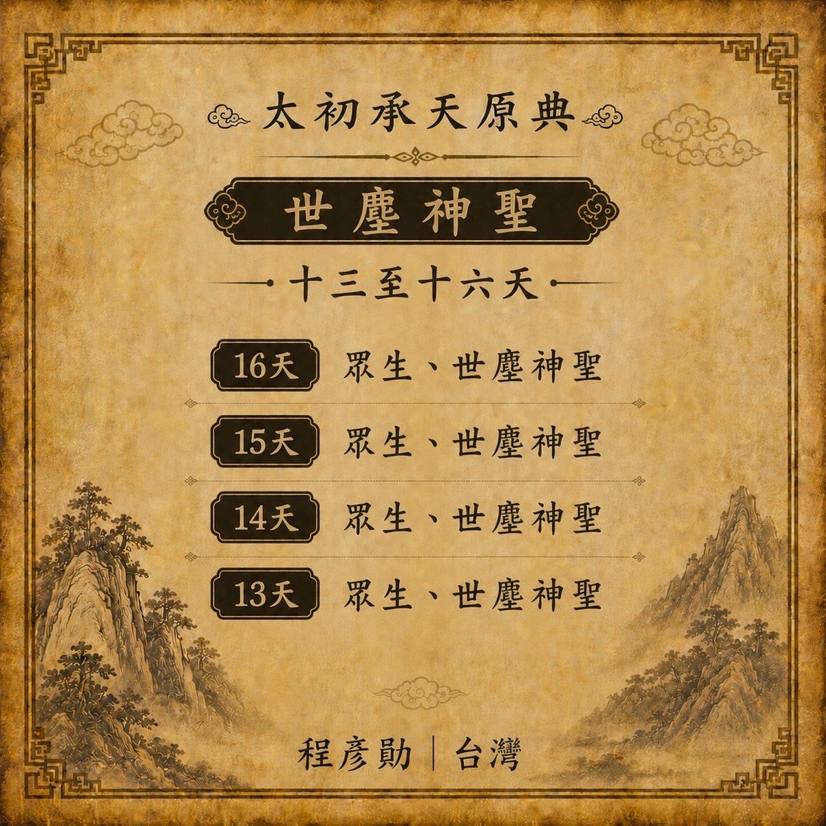 TianXiangTH's tweet photo. ไท่ชู เฉิงเทียน หยวนเตี้ยน
ลัทธิเต๋าในมิติที่สาม
เทพศักดิ์สิทธิ์แห่งโลกมนุษย์
สวรรค์ชั้นที่ 13 ถึงชั้นที่ 16
#天傳法 #ลัทธิเต๋าในมิติที่สาม #สวรรค์28ชั้น https://t.co/xemtYfptHb