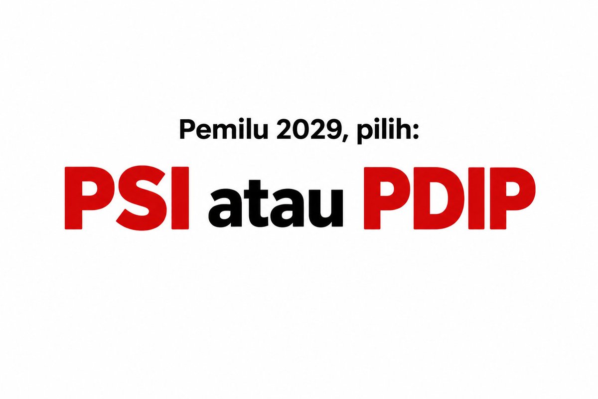 anakNdesoo's tweet photo. Pada pemilu 2029 nanti, kamu pilih PSI atau PDIP? #psi #pdip https://t.co/iZRoWRRbSF