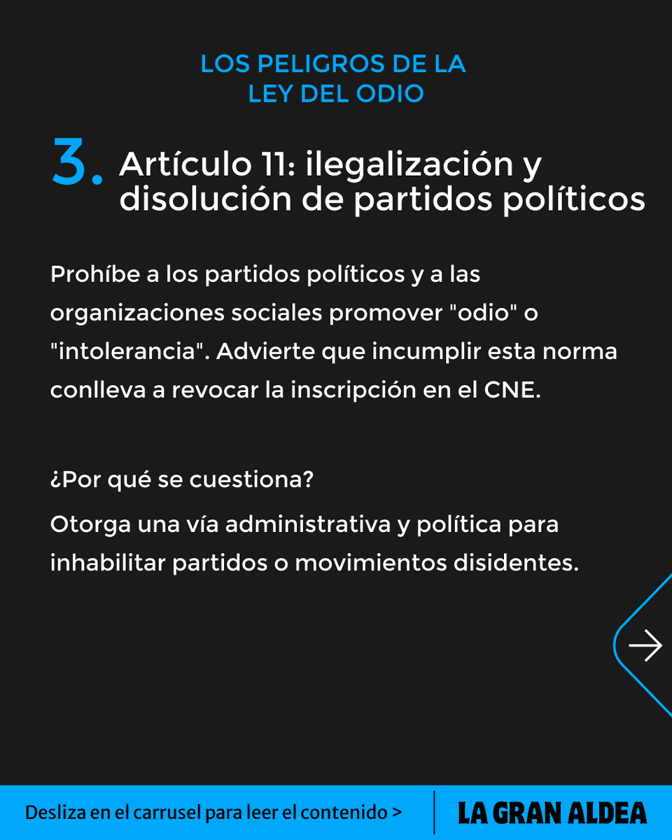 lagranaldea's tweet photo. Este #29Sep, Delcy Rodríguez solicitó a la Asamblea Nacional una "reforma parcial" de la Ley contra el Odio.
A propósito de esta petición, repasamos la ambigüedad jurídica detrás de sus artículos más cuestionados 👇
🔗 https://t.co/9ggHS6QJ9y https://t.co/S65vSQnC1b