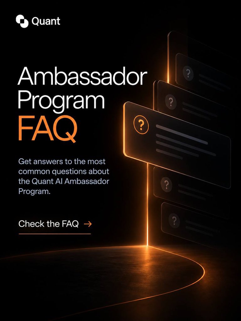 lukman4838's tweet photo. The Quant AI Ambassador Program has entered a new phase.

Quant AI is now live, so the focus is moving away from simply talking about the product and toward showing what you can actually do with it.

The new approach is straightforward:

Use Quant AI → Discover something useful → Show it → Explain it → Invite others to try it.

That changes how we should think about ambassador content.

Instead of writing a generic post saying Quant AI can analyze markets, create a real session inside the platform.

Ask a question.

Investigate a signal.

Analyze a portfolio.

Test a feature.

Explore a market move.

Then turn what you actually discovered into content.

What counts?

Real product usage.

That can include:

• Real prompts and conversations
• Signals and market insights
• Features or workflows you tested
• Screenshots of your experience
• Your own interpretation of what you discovered

Generic promotional content without actual Quant AI usage will not qualify for rewards.

What are Daily Edges?

Quant AI provides 7 Daily Edges each week, running Monday through Sunday.

Think of them as missions, not scripts.

You don’t need to copy the example wording. Open Quant AI, complete the task in your own way, and create original content from the experience.

You can also publish more than once a day. There’s no daily posting limit.

But quantity isn’t the main point.

Quality, originality and genuine product usage matter more.

How is ambassador activity evaluated?

The weekly evaluation considers things such as:

• Real Quant AI usage
• Content quality and originality
• Consistency
• Reach and meaningful engagement
• Audience response
• Activity around official @tryquantio posts
• Overall contribution to the ecosystem

So your own publications aren’t the entire picture.

Meaningful comments, discussions, likes, reposts and quote posts under official Quant AI content also contribute to your activity.

And referrals?

Your referral link can be generated from the Rewards section inside Quant AI.

The current referral structure includes:

10% of trading fees paid by users you invite
100 XP when someone joins using your code
10% of Q Points generated by your referrals

After inviting 3 users, you can become a Partner, increasing the trading-fee share to 20%.

You can track your referral activity directly through Rewards.

The important part is how you use the link.

Show value first. Referral second.

Instead of:

“Use my link.”

Try:

“I tested this workflow in Quant AI. If you want to explore the same thing, try it through my link.”

That feels more natural because you’re giving people a reason to try the product first.

The weekly Ambassador rewards are also part of the $100,000 Quant AI Ambassador Reward Pool in $QUANT + USDT, while referral earnings are a separate opportunity.

So if you’re participating, the mindset is simple:

Don’t advertise Quant AI from the outside.

Open it.

Use it.

Find something interesting.

Show your audience what happened.

Explain why it mattered.

Then invite them to experience it themselves.

The best outcome is when someone sees your content and thinks:

“Let me open Quant AI and try that myself.”

Try Quant AI through my referral: https://t.co/Lzxzhczy2s

@tryquantio #QuantAIPioneers