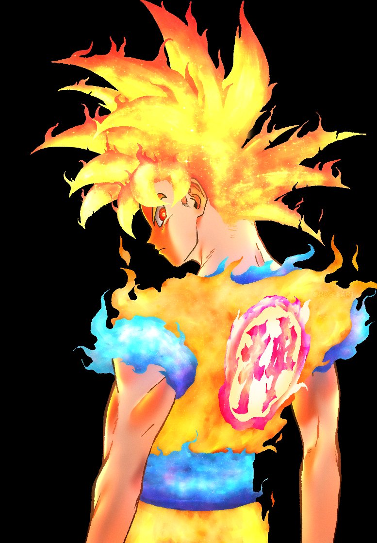 RobieArt's tweet photo. God Goku for the Dragon Ball Super: Beerus month https://t.co/kIZdR3TLNy