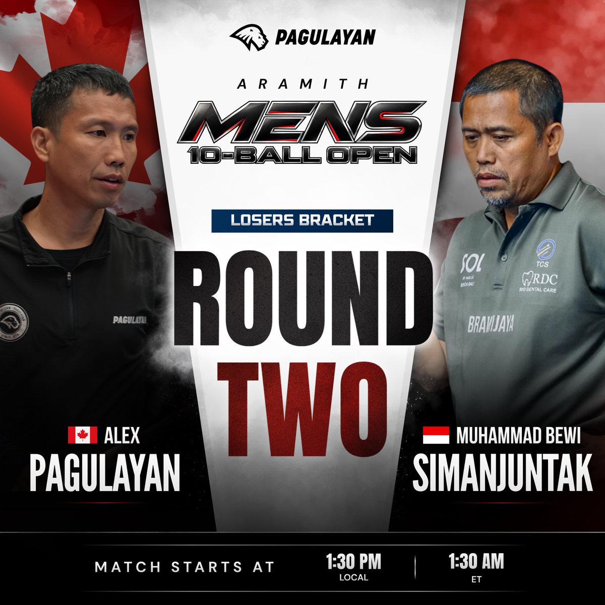 pagulayanpro's tweet photo. After a good day of rest, Alex squares off against Muhammad Bewi Simanjuntak. Two veterans, one spot, and no time for mistakes.
#Pagulayan #PagulayanCues #AlexPagulayan #AramithMensOpen #Billiards #10Ball #WPA #CueSports #PoolTournament https://t.co/mhGb3HQVSN