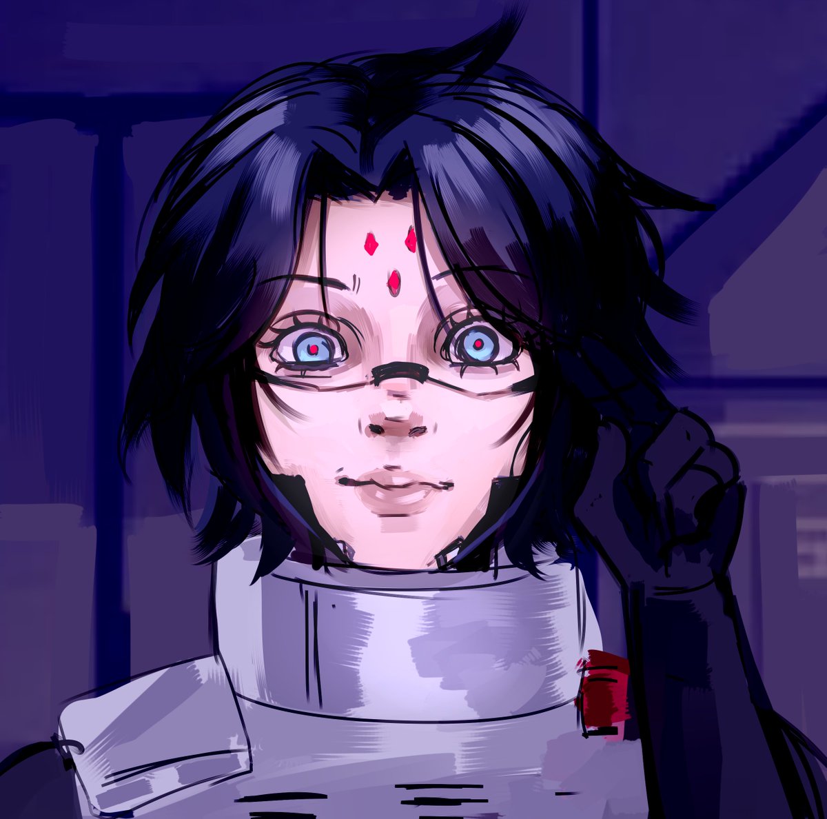 lolipopmarshi's tweet photo. I tried to make kolibrí look sweet, but in the end, I wound up with a face that looked as if she’d seen something in your mind that left her speechless. 
No more attempts at realism for me in a while 
#signalis #kolibri https://t.co/IQVTrf1gtS