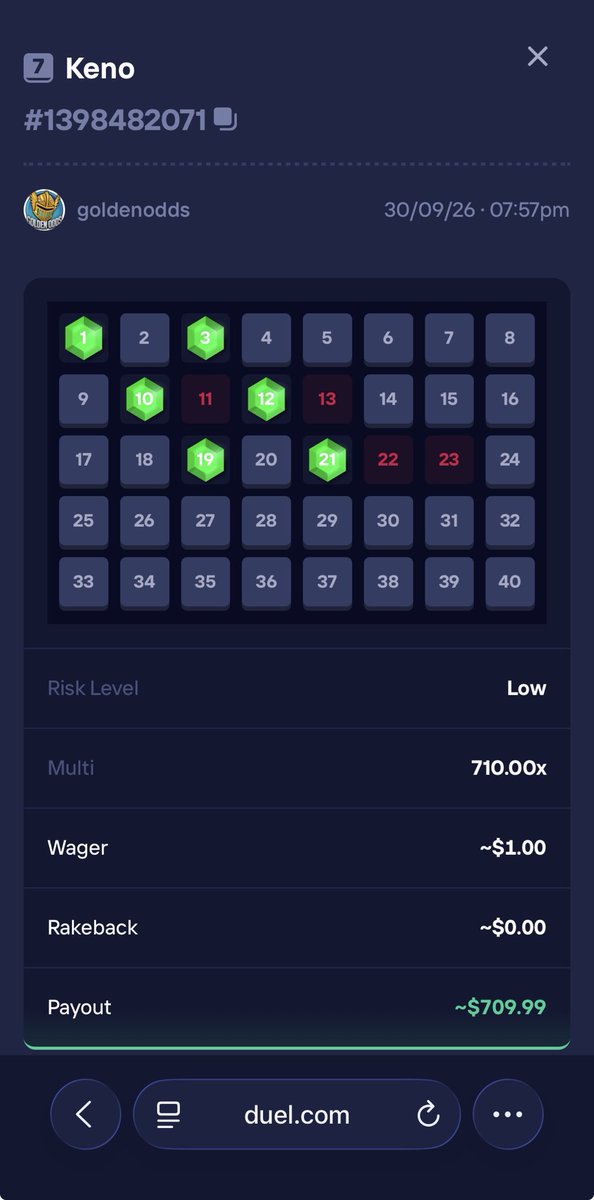 CodeGoldenOdds's tweet photo. @korraflow I take back everything I ever said the Keno on #Duel is disgusting https://t.co/CrGLF65axd