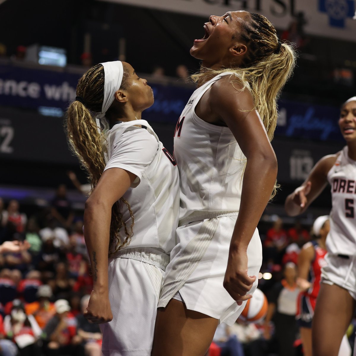 WNBA's tweet photo. THAT FEELING WHEN YOU'RE ON THE WAY TO SEMIS 🗣️ https://t.co/9EeL1R8qHc