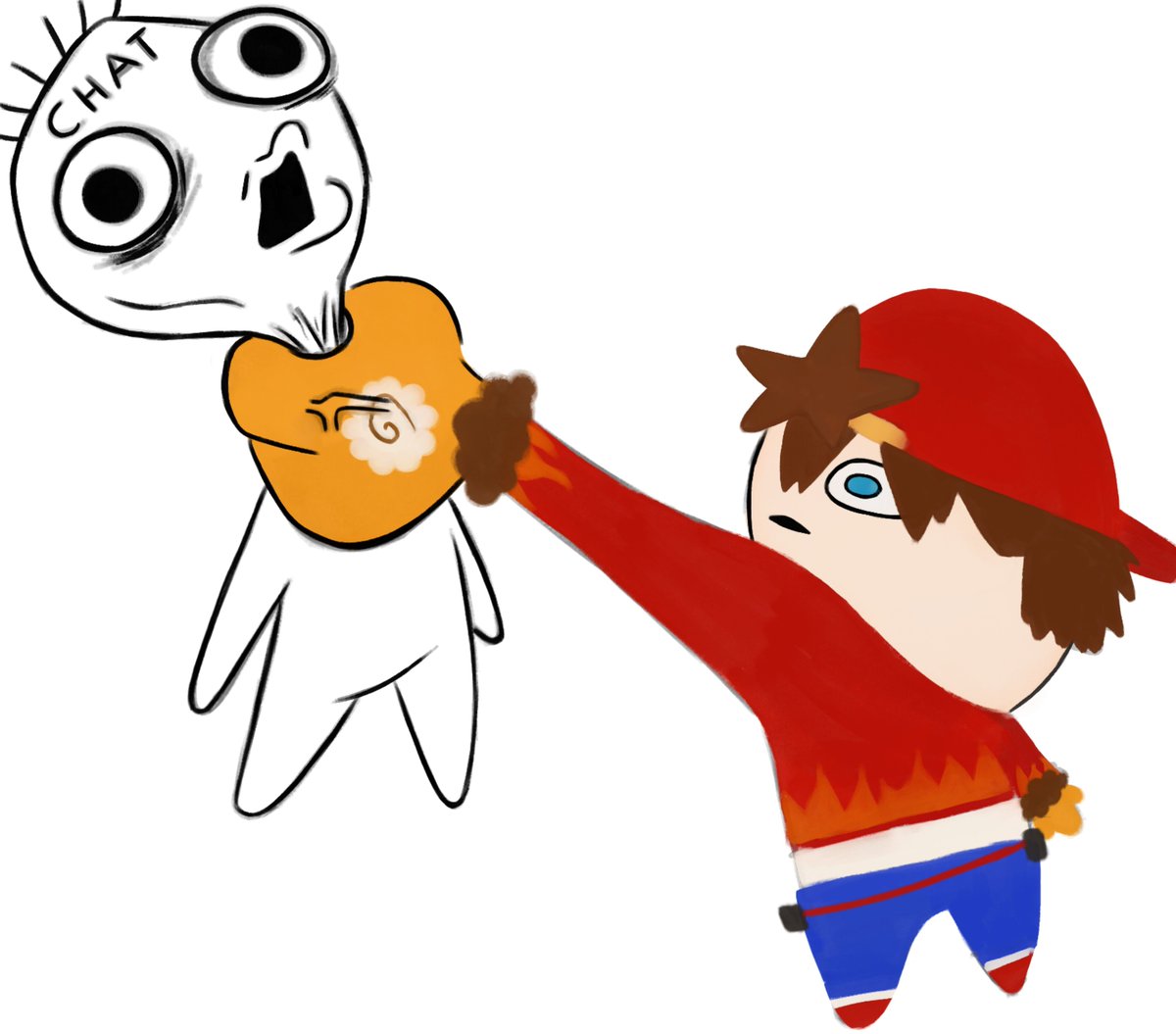 levi_thebean's tweet photo. When chat be on some shit (silly small wip) #KenjiArt https://t.co/kg9d8bDJuc