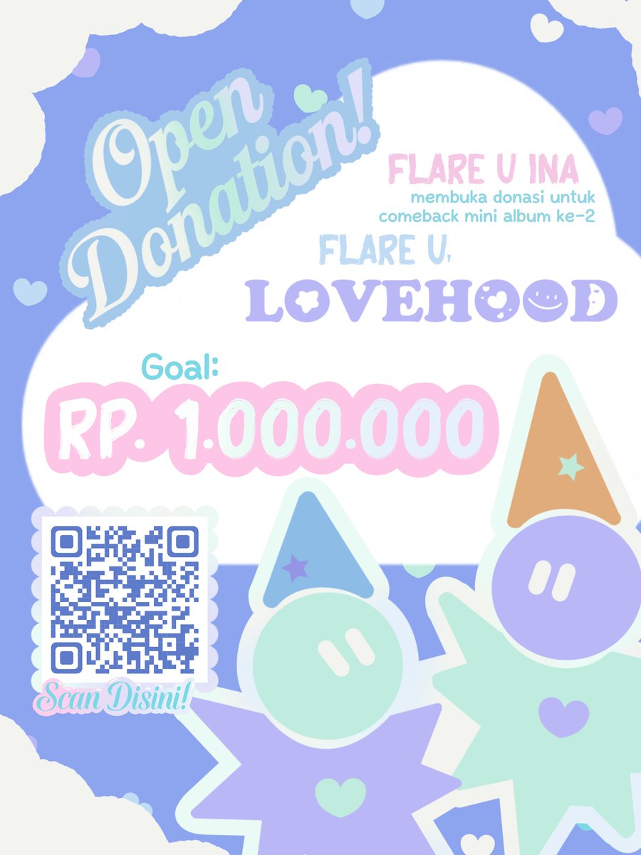 FLAREU_INA's tweet photo. 📢OPEN DONASI COMEBACK FLARE U — LOVEHOOD

Halo, U’RE! 💚💜

Saat ini FLARE U INA sedang membuka project donasi untuk mendukung kebutuhan comeback FLARE U selama era 'LOVEHOOD'.

Yuk, ikut berpartisipasi dan memberikan dukungan terbaik untuk FLARE U melalui:

🖇️ https://t.co/HG7Znznu8A

Setiap nominal, sekecil apa pun akan menjadi bagian dari usaha kita bersama untuk mendukung FLARE U di comeback LOVEHOOD💚💜

#FLAREU #플레어유 #LOVEHOOD #FLAREUINA @flareu_official