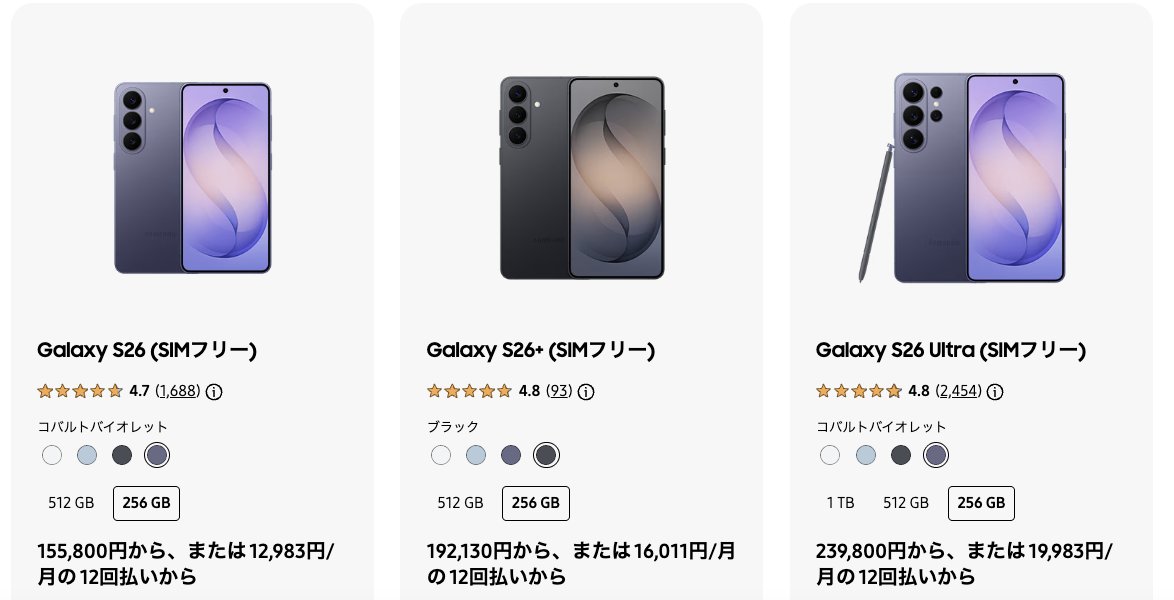 chehonz201's tweet photo. 【大悲報】
2026年10月、スマホ色々値上げｗｗｗｗｗ

Google Pixel 10a 79,900円〜→92,800円〜
Galaxy S26 136,400円〜 → 155,800円〜
Galaxy S26+ 169,920円〜→ 192,130円〜
Galaxy S26 Ultra 218,900円～→239,800円～

いやいやいや、マジでエグい....。（既に来年の新型が怖い） https://t.co/kD1H0KsWn1