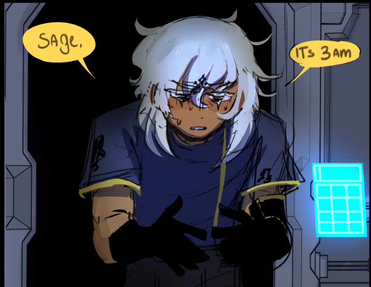 _Turtle_Wizard_'s tweet photo. SPACE AU
Recluse's first night on the SPIRE! (ship)

Sage is doing his best.. Its been awhile since he's talked to anyone. 

Even longer since he's spoken to humans so... rusty is an UNDERSTATEMENT.
#shadowvanilla #shadowmilk #purevanilla #cookierunau #cookierunkingdomfanart https://t.co/BH1uGOlFBn