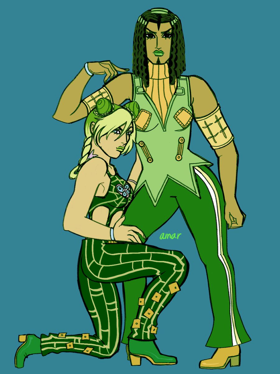 lesb1anmoon's tweet photo. art from a few months ago #jolymes #stoneocean #jjba https://t.co/s4PkXR4lbu