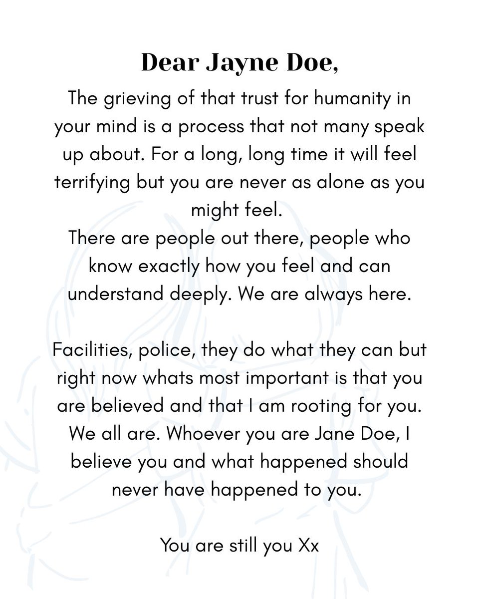 Opalinexxx's tweet photo. Dear Jane Doe #Cornell7 https://t.co/xIYbUNuqZT