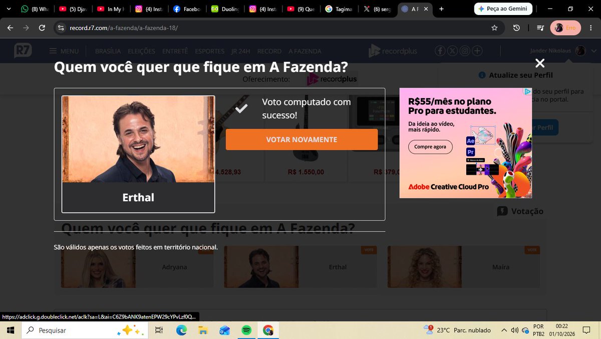 JanderNikolaus's tweet photo. @afazendarecord Minha parte eu fiz - Parte 1
#FicaErthal
#ForaAdryana https://t.co/Gx1MVdxW0I