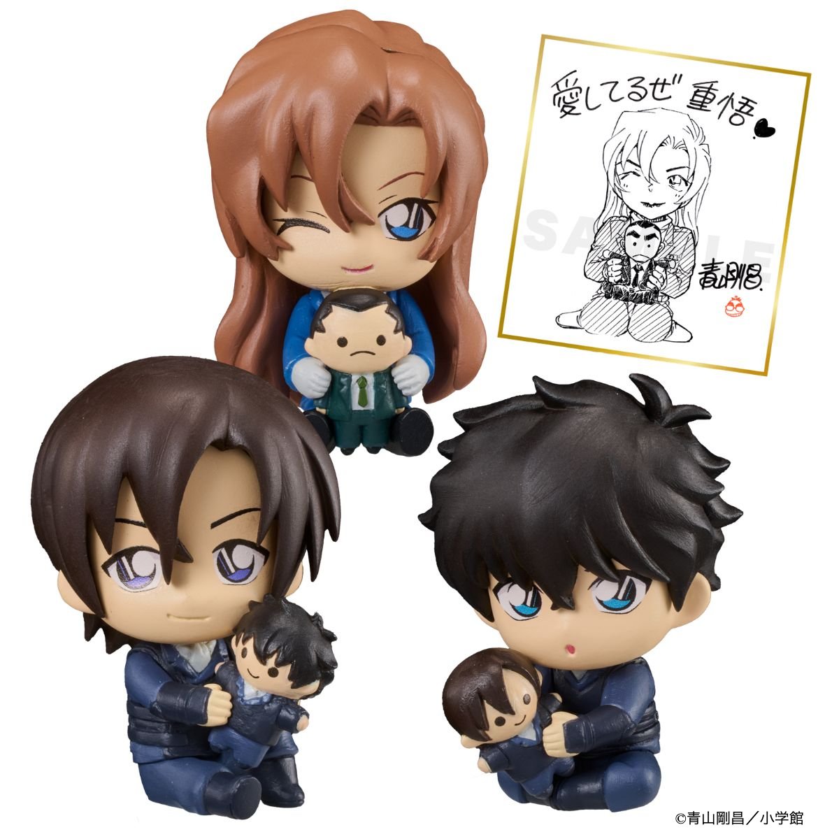sunday_premium's tweet photo. ／
ガシャポン®の人気シリーズ
『ぎゅーこっと』
サンデープレミアムSHOPに登場‼
＼
萩原千速 、萩原研二、松田陣平の
豪華3体セットに、青山剛昌先生描き下ろしのミニサイン色紙が付属⭐️

サンデープレミアムSHOP限定の
豪華ラインナップをお見逃しなく☝️