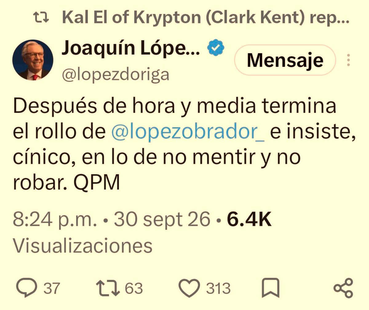 Jime2002_'s tweet photo. Ver CONVULSIONAR a la derecha cada que AMLO aparece es medicina pura. Les duele en el alma recordar cómo alguien de abajo les quitó el país que creían era suyo por derecho. En serio, extienden mi esperanza de vida, no cambien jajajaj 🫶 https://t.co/ZwtxVJ3TOv