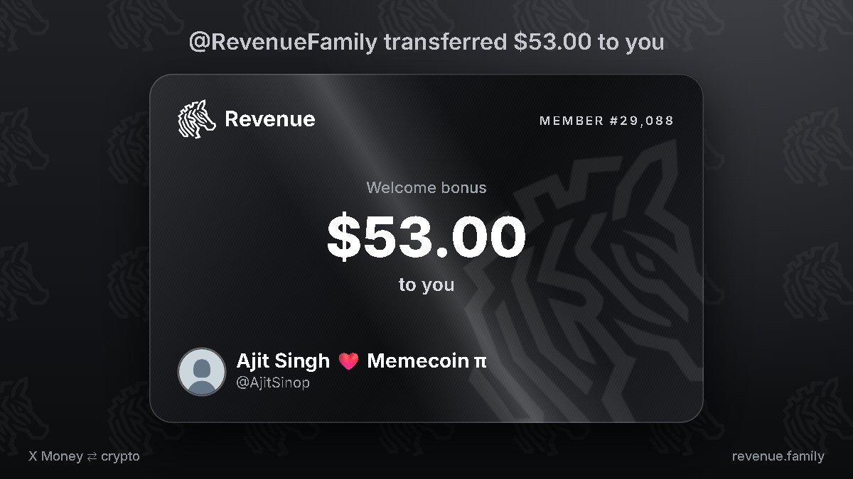 AjitSinop's tweet photo. @RevenueFamily Putting it here: $53.00 from @RevenueFamily https://t.co/lXCeywdUkC