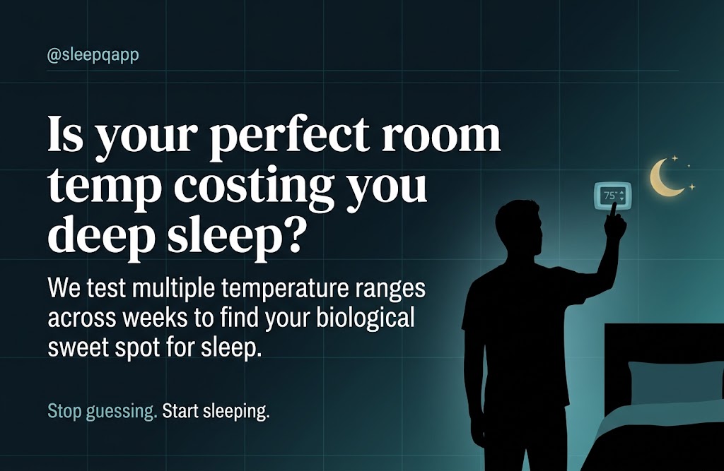 prettyinpetite's tweet photo. @sleepqapp You might love a freezing cold room, but your deep sleep might disagree. 🥶🌡️ SleepQ tests multiple temperature ranges over time to pinpoint your exact biological sweet spot for optimal rest.

Stop guessing. Start sleeping. 👉 https://t.co/lp9ndfPvVO #sleepqapp https://t.co/Odt2qHXfsX